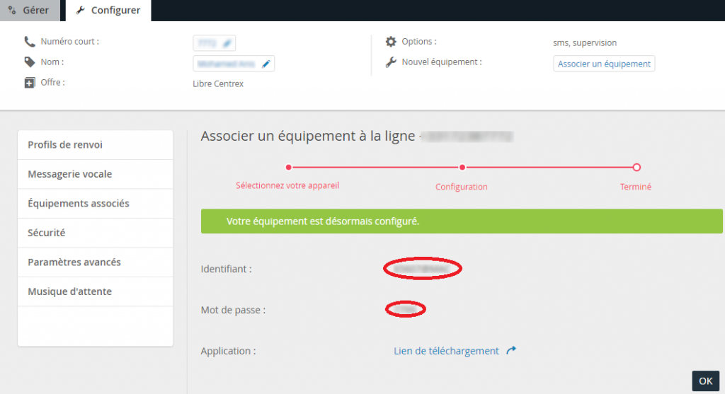 Keyyo_Manager_Install KPh pour Mac_paramètres équipement