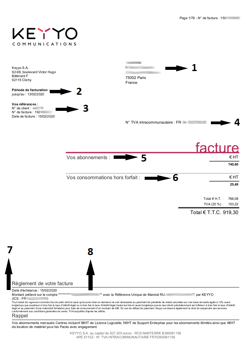 Comment lire une facture?  Documentation